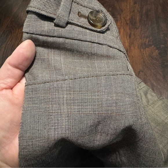 The Limited Brown Plaid Wide-Leg Mid Rise Trousers Y2K Vintage 8 NWT - Picture 8 of 16